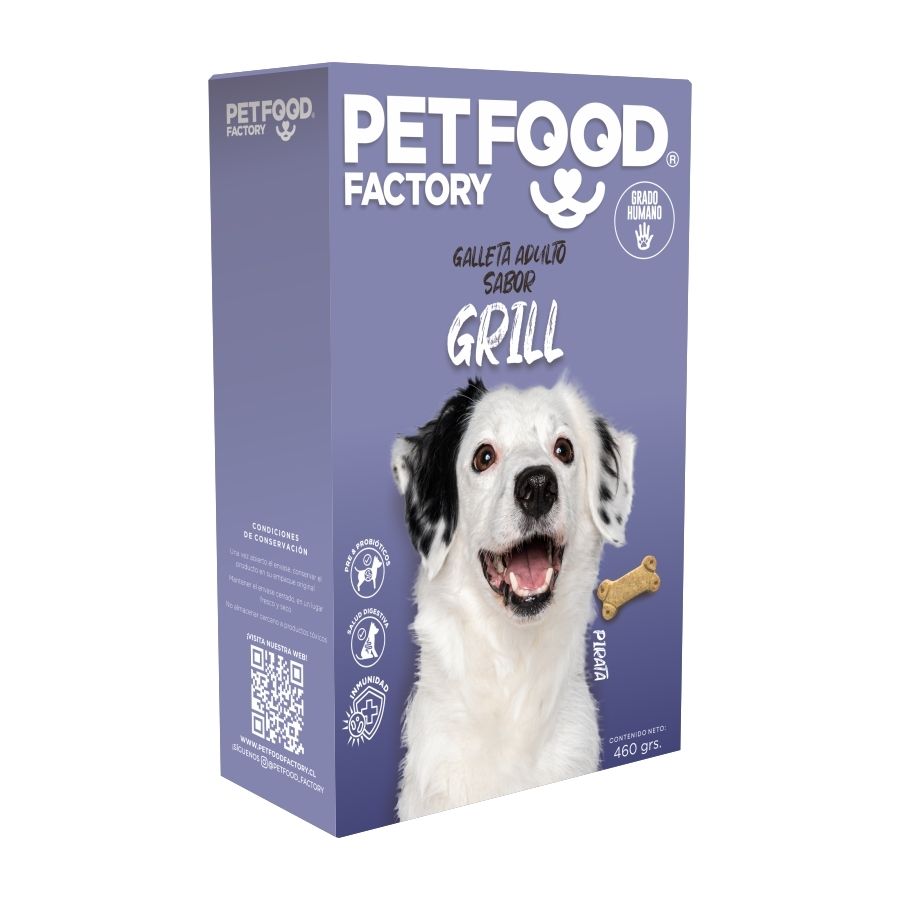 Galletas horneadas para perros adultos sabor a grill